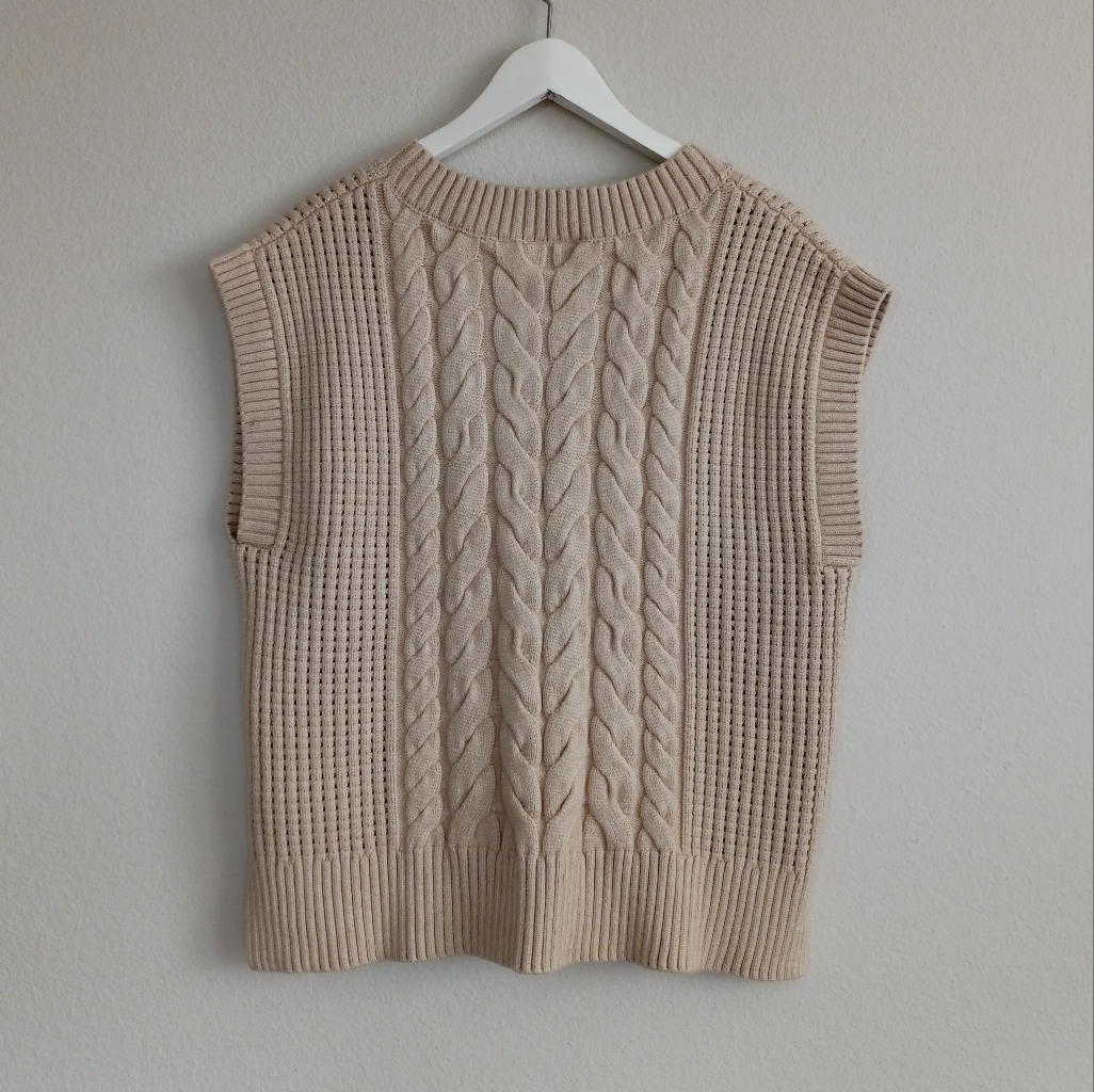 Varley Pixie Relaxed Cable Tank Sweater Vest — image 7 of 8